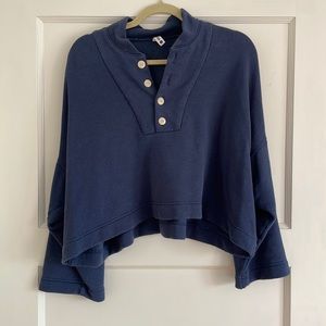 Ilana Kohn Cropped Sweatshirt - Navy